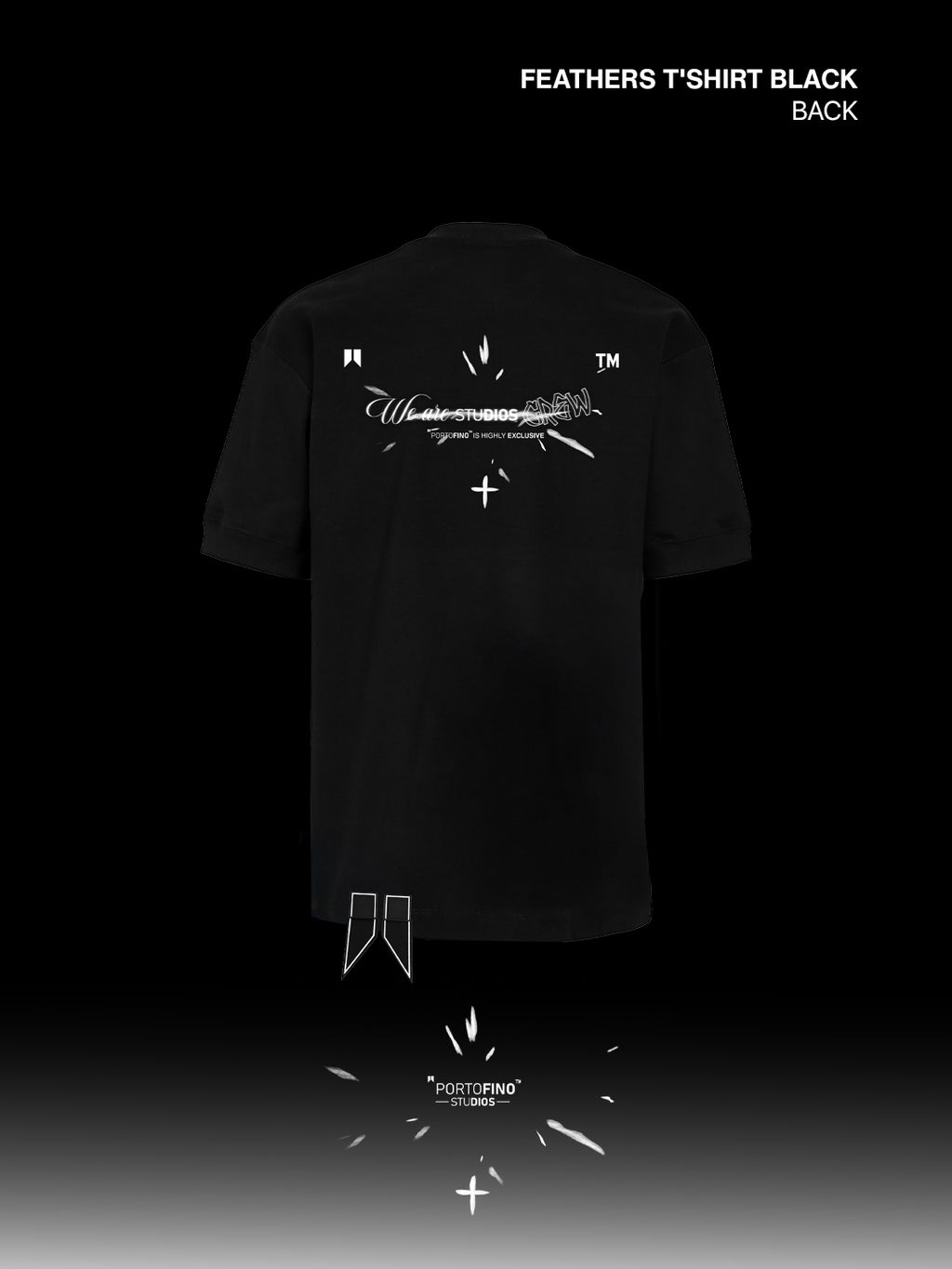 FEATHERS T´SHIRT BLACK