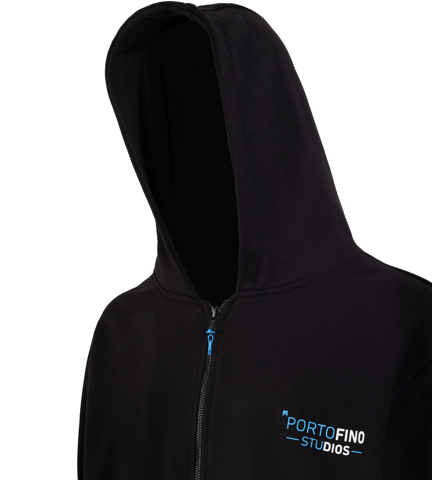 HOODIE BLACK ZIP FEATHERS