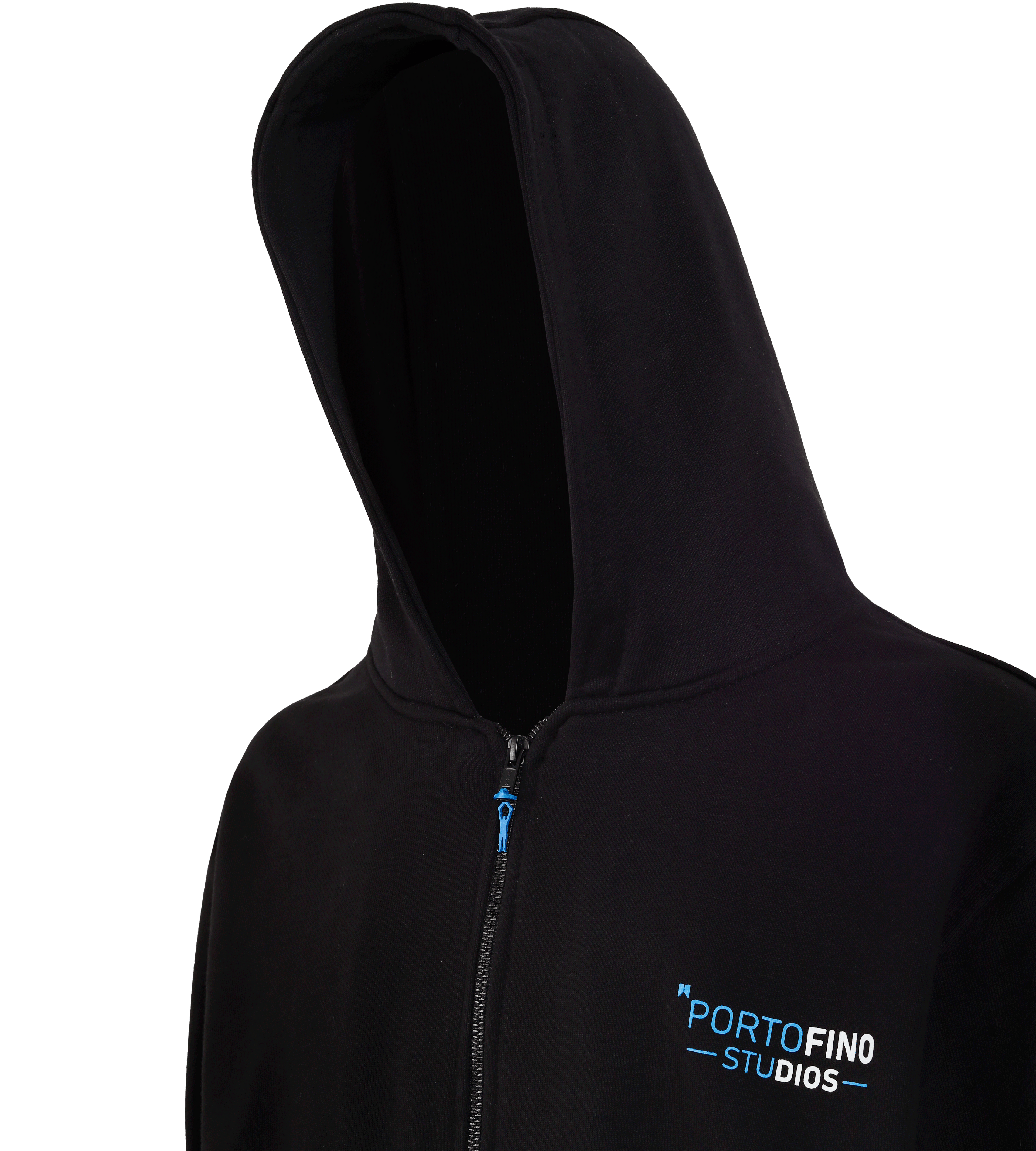 HOODIE BLACK ZIP FEATHERS