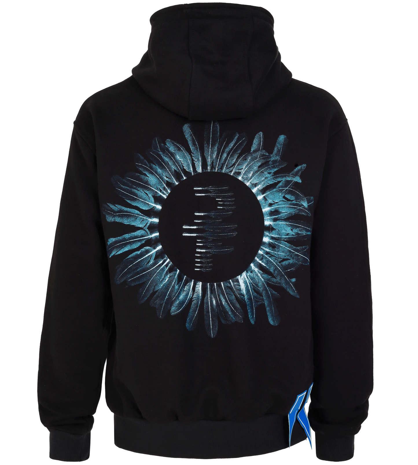 HOODIE BLACK ZIP FEATHERS