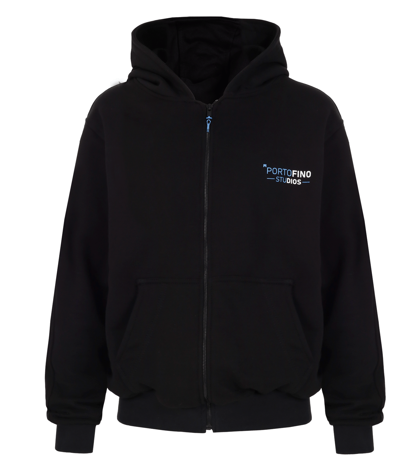 HOODIE BLACK ZIP FEATHERS