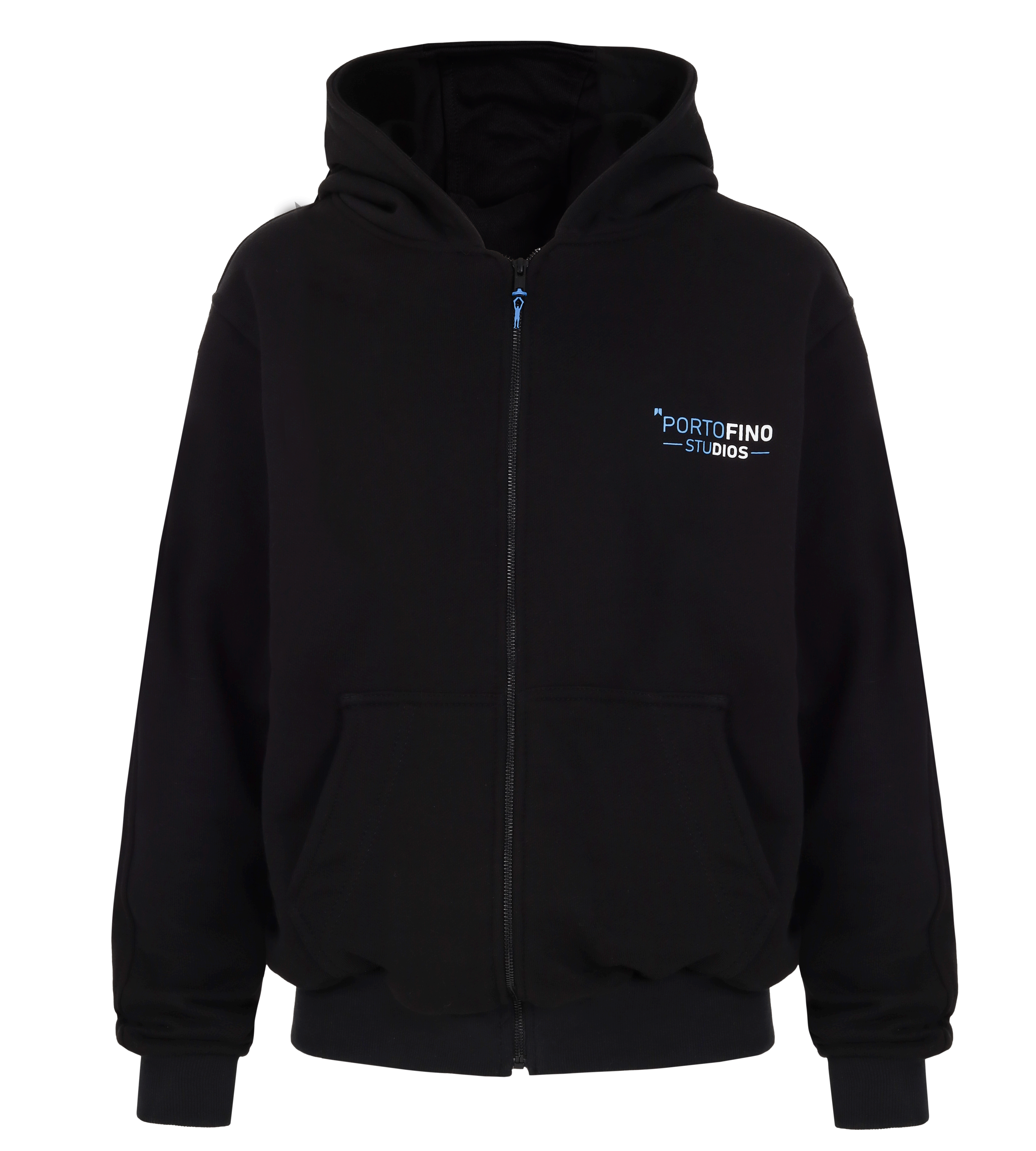 HOODIE BLACK ZIP FEATHERS