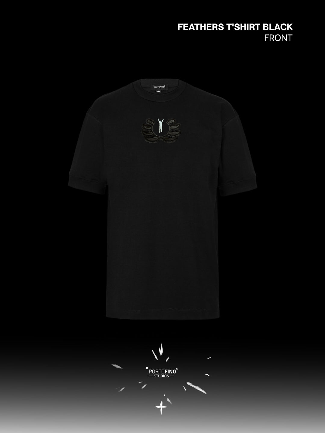FEATHERS T´SHIRT BLACK