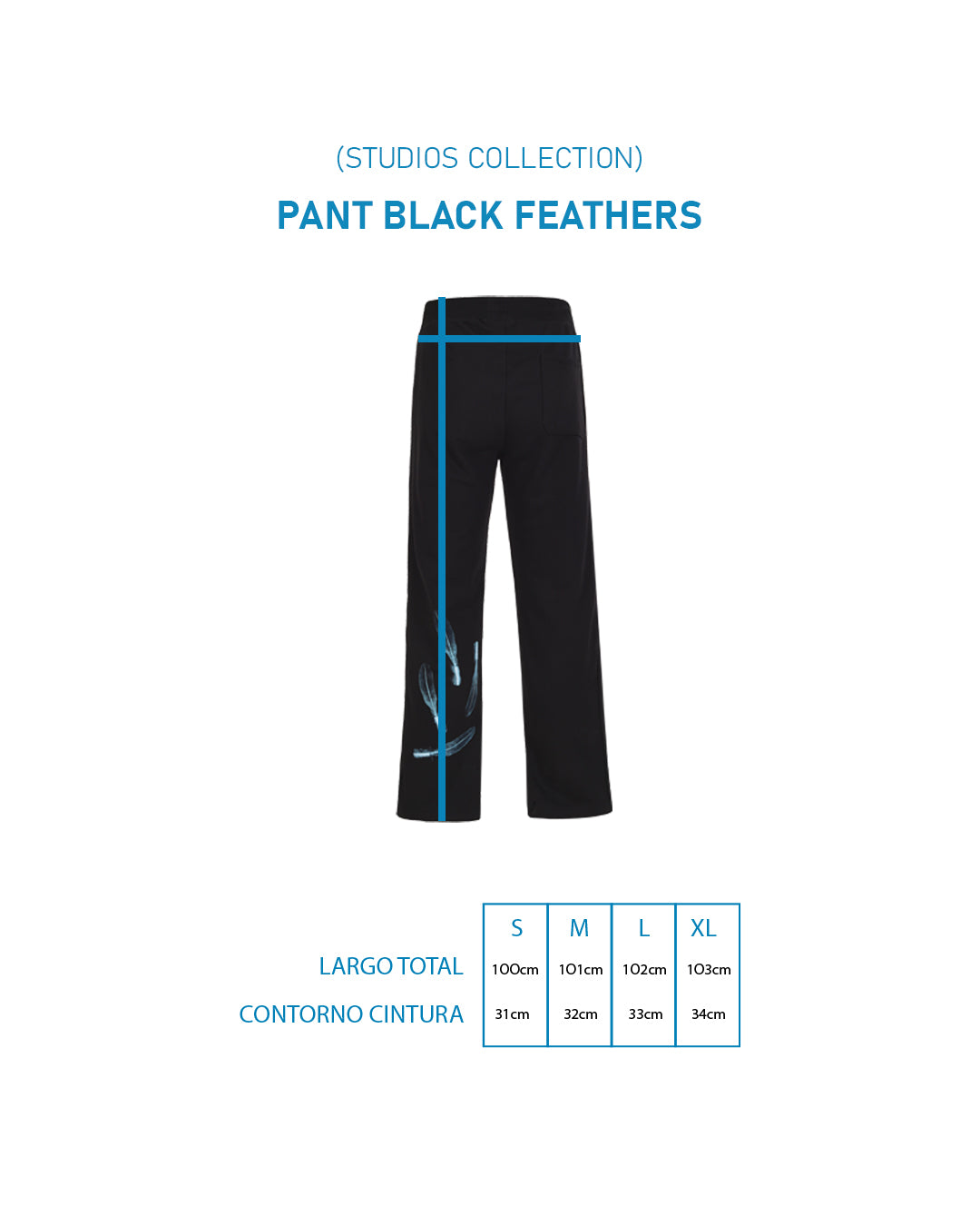 PANT BLACK FEATHERS